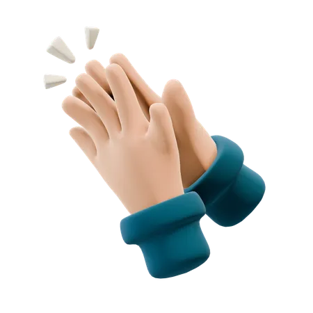 Free Clapping Hand Gesture  3D Icon