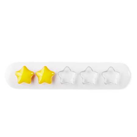 Free Classificação de duas estrelas  3D Icon