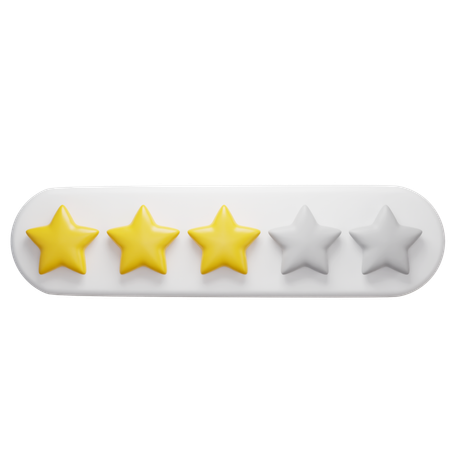 Free Classificação de três estrelas  3D Icon