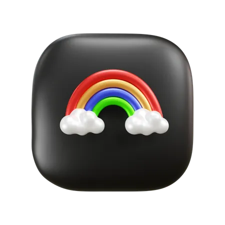 Free Clima nublado del arcoiris  3D Icon