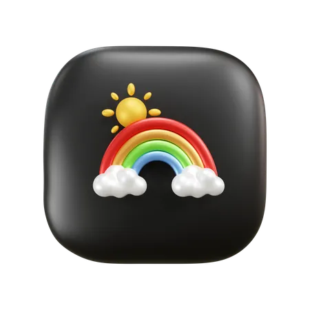 Free Clima soleado del arcoiris  3D Icon