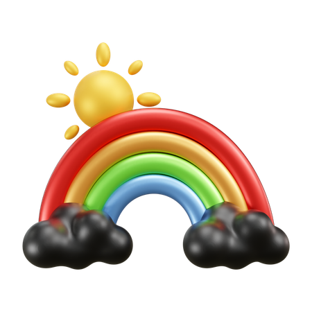 Free Clima soleado del arcoiris  3D Icon