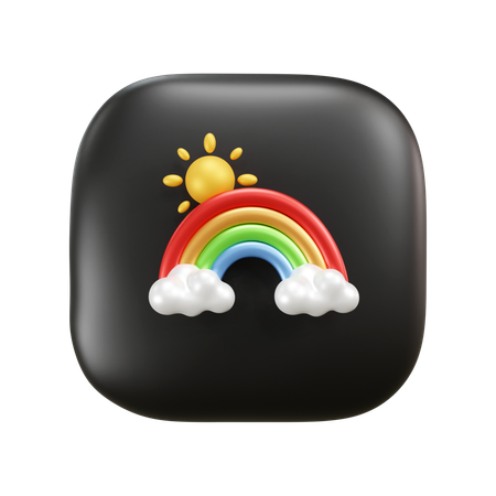Free Clima ensolarado do arco-íris  3D Icon