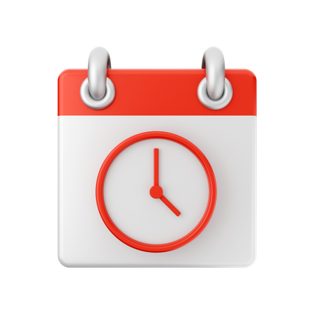 Free Clock Calendar  3D Icon