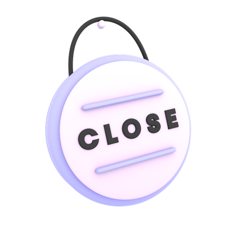 Free Close Sign  3D Icon