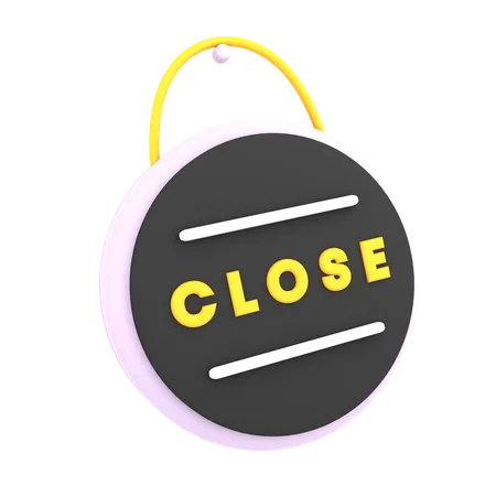 Free 3 D We Are Close Sign On The Window Icon E Commerce Illustration 3D Icon