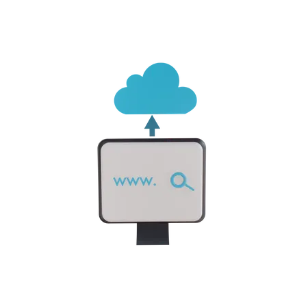 Free Cloud Domain  3D Icon