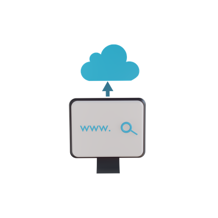 Free Cloud Domain  3D Icon