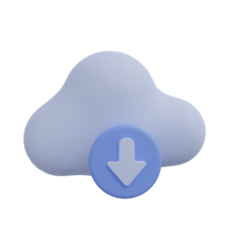 Free Cloud Download  3D Icon