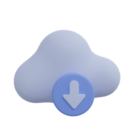 Free Cloud Download  3D Icon