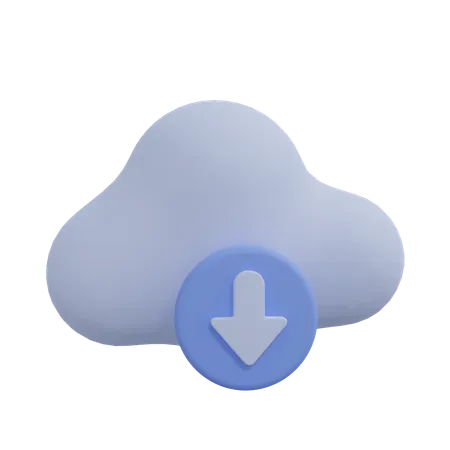 Free Cloud Download Illustration 3D Icon