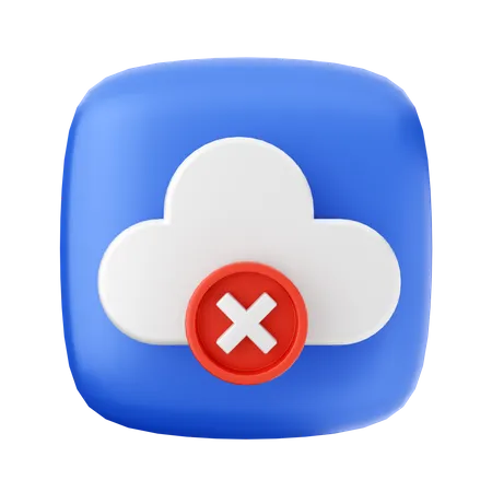 Free Cloud-Verbindung fehlgeschlagen  3D Icon