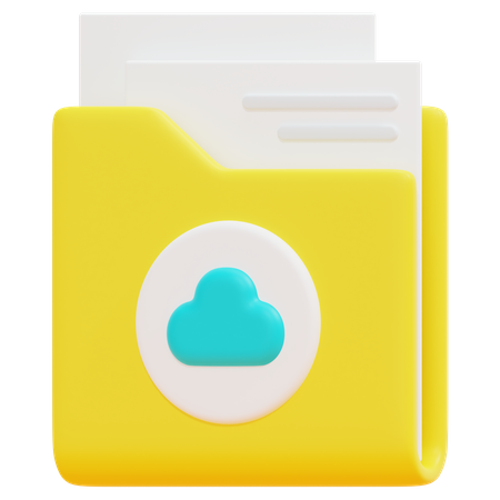 Free Cloud Folder  3D Icon