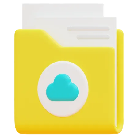 Free Cloud-Ordner  3D Icon