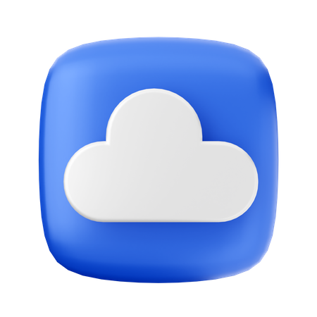 Free Cloud Save  3D Icon