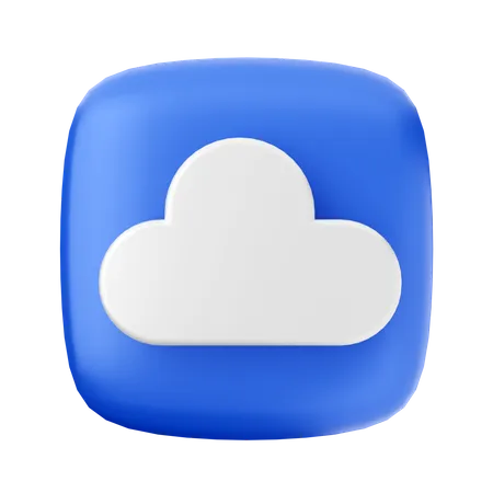 Free Cloud Save  3D Icon