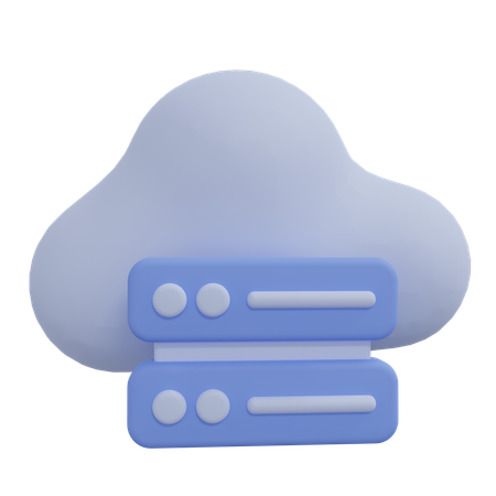 Free Cloud Server  3D Icon