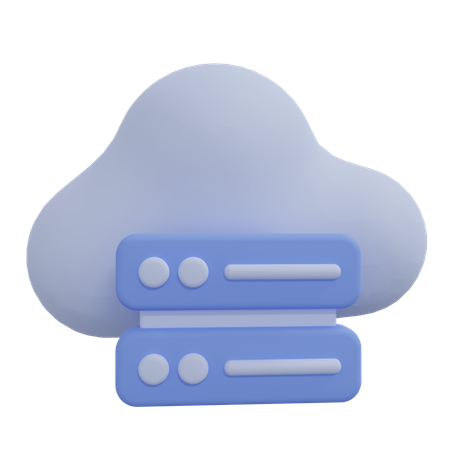 Free Cloud Server  3D Icon