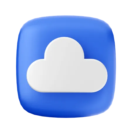 Free Cloud speichern  3D Icon