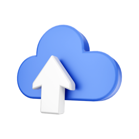 Free Cloud Upload  3D Illustration