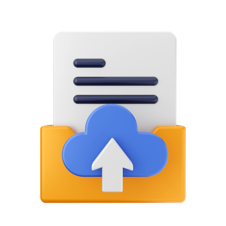 Free Cloud Upload Folder  3D Icon
