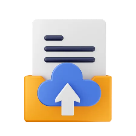 Free Cloud-Upload-Ordner  3D Icon