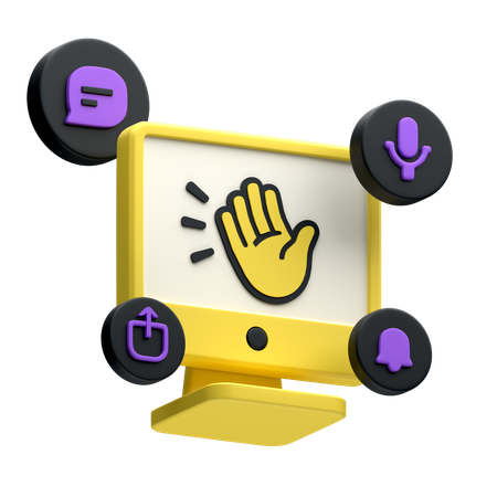 Free Clubhouse no monitor de desktop  3D Icon