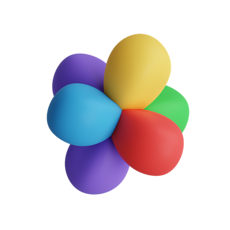 Free Cluster Balloon  3D Icon