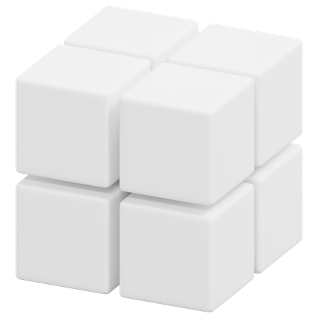Free Clustered Cubes  3D Icon