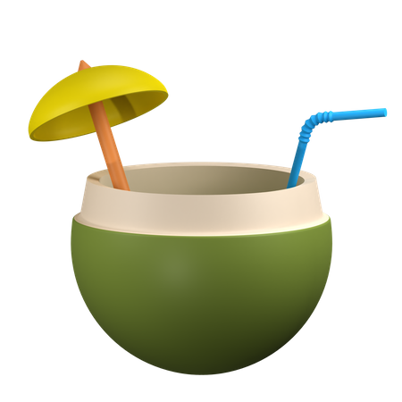 Free Coconut Drink 3D Illustration