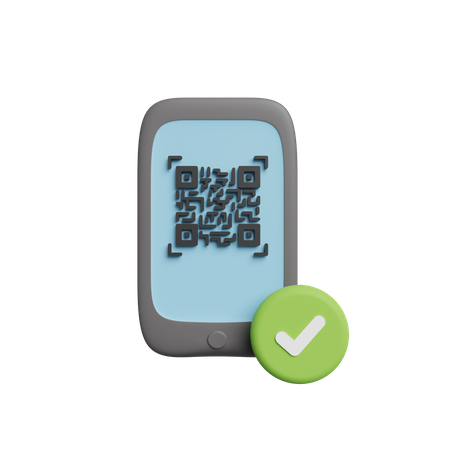 Free QR Code  3D Illustration