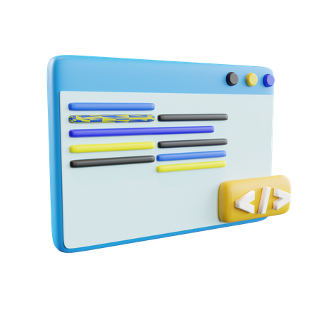 Free 코딩  3D Icon