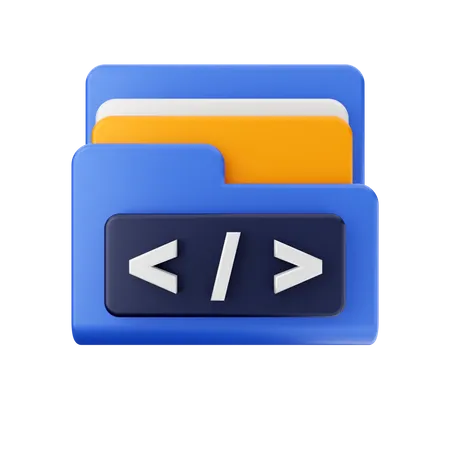 Free Coding Folder  3D Icon