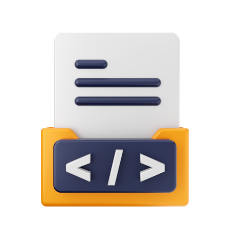Free Coding Folder  3D Icon