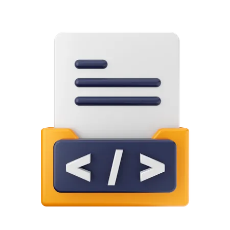 Free Coding Folder  3D Icon