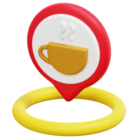 Free Coffee Location  3D Icon