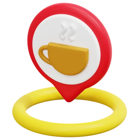 Free Coffee Location  3D Icon