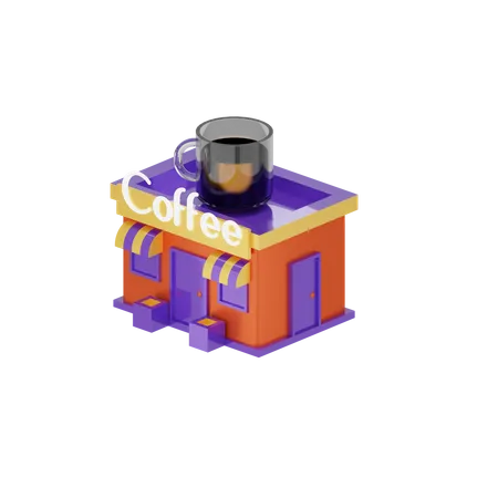 Free Coffee Shop  3D Icon