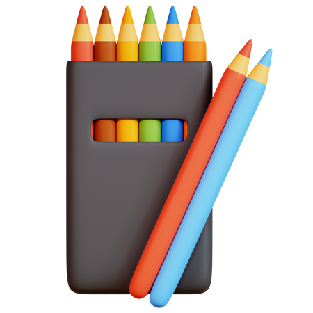 Free Colored Pencils  3D Icon