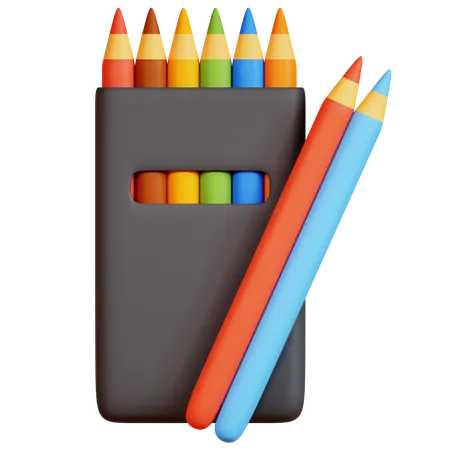 Free Colored Pencils  3D Icon