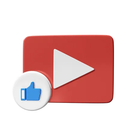 Free Youtube me gusta  3D Icon