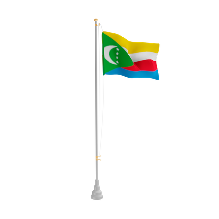 Free Comoras  3D Flag