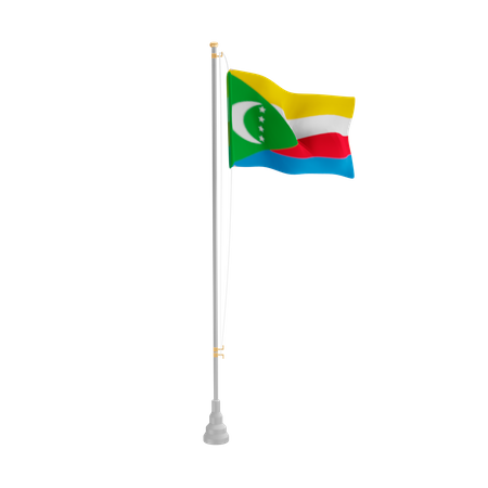 Free Comoros  3D Flag
