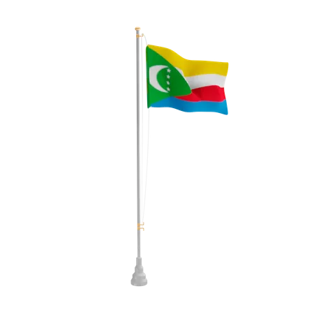 Free Comoros  3D Flag