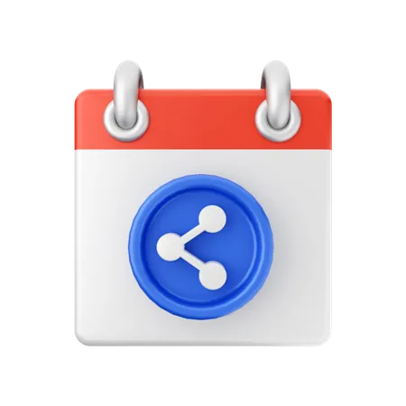 Free Compartir calendario  3D Icon