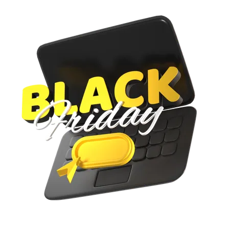 Free Computadora portátil para el viernes negro  3D Icon