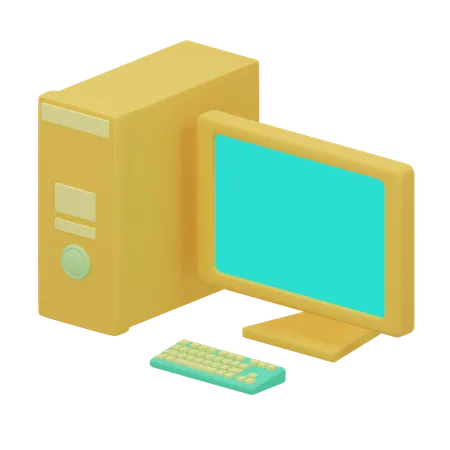 Free 컴퓨터  3D Icon