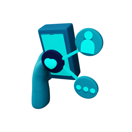 Free Conexão de mídia social  3D Icon