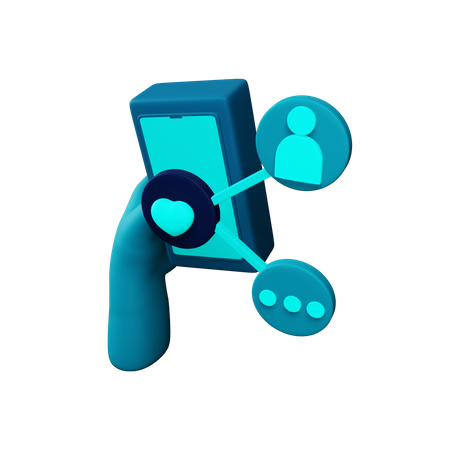Free Conexión de redes sociales  3D Icon
