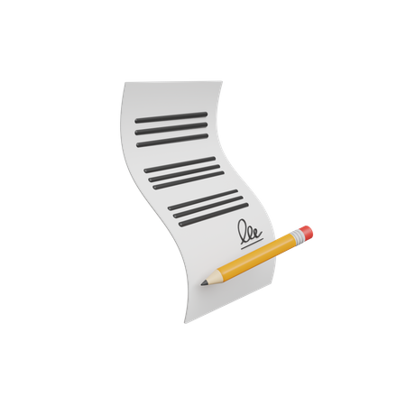 Free Contract  3D Icon